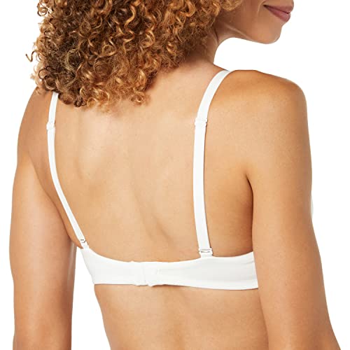 Amazon Essentials Women's Underwire Lightly Padded Demi Cup Microfibre Bra, Pack of 2, Black/White, 36C - image 3