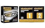 Znoogrn 2-Step Headlight Restoration Kit – Restores Cloudy Headlights to Like New in Minutes – No Scratches, No Tools – Includes 2 Upgraded Wipes, Gloves & Towel – Long-Lasting Clarity Guaranteed