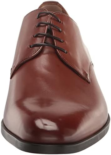 BOSS Men's Kensington Leather Derby Shoe Oxford, Smooth Dark Brown, 10 | Image 1