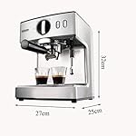 QJRGUY Machines Espresso Smart Home Semi-Automatic Coffee Milk Foaming Machine × 320Mm Silver Interesting - Image 2