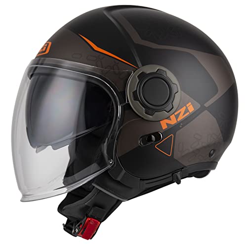 Casco de moto jet Ringway Duo NZI en color elegante para moto urbana y scooter diario