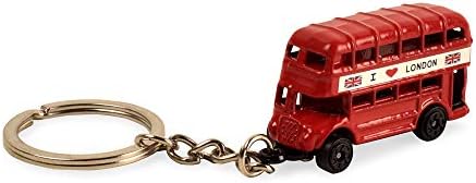 BOHS London Landmark Die-cast Keychain - British Souvenir Keyring Gift - Small Metal Miniature Model (5 pcs)