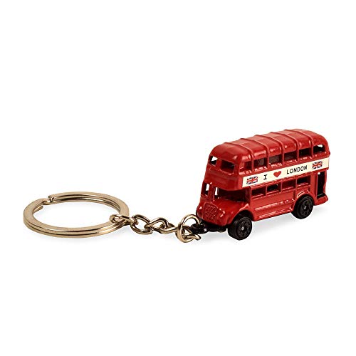 BOHS London Landmark Die-cast Keychain - British Souvenir Keyring Gift - Small Metal Miniature Model (5 pcs)