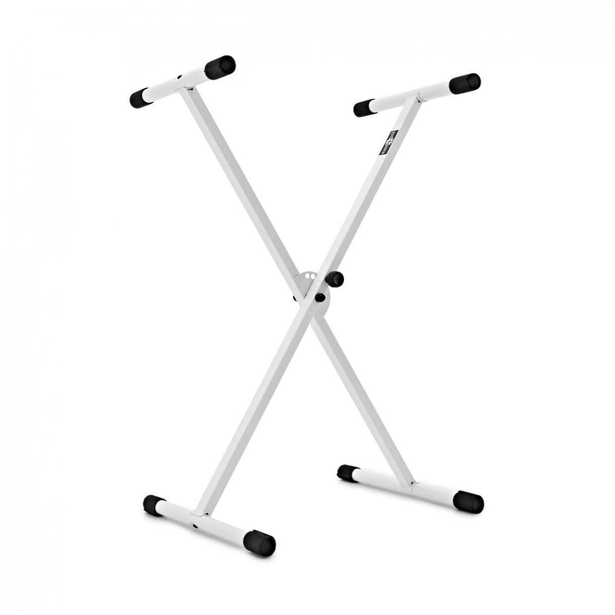 gear4music Leggero X-Frame Keyboard Stand Bianco 30kg Max Load