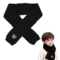 ALLY-MAGIC Kids Scarf, Kids Autumn Winter Knit Scarves Warm Solid Color Scarf Wrap Cross Collar Children Neck Warmer Neckerchiefs for Little Boys Girls Toddlers Y7XXWJ