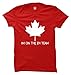 WOMENS I'm On The Eh Team - Canada, Canadian T-shirt (Small, RED)