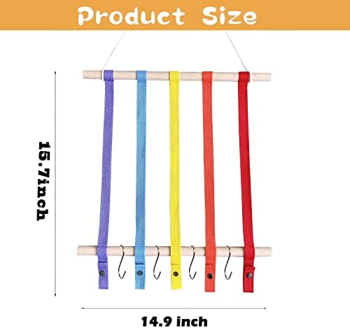 Hair Bow Holder Organizer for Girls, Hair Clips Headband Hair Ties Organizer Storage Hanger Rack Wall Hanging Home Decor(Multi-color)