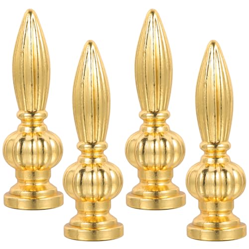 Image of 4pcs Bronze Cap Brass Finial Cap Knob Knob Metal Lamp Shade Finials Lamp Decoration Knob Lamp Shade for Harp Holder lamp shade