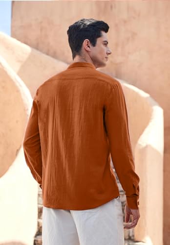 Image of Zombom Men's Cotton Polyester Blend Mandarin Collar Self One Design Printed Full Sleeve Casual Short Kurta Shirt