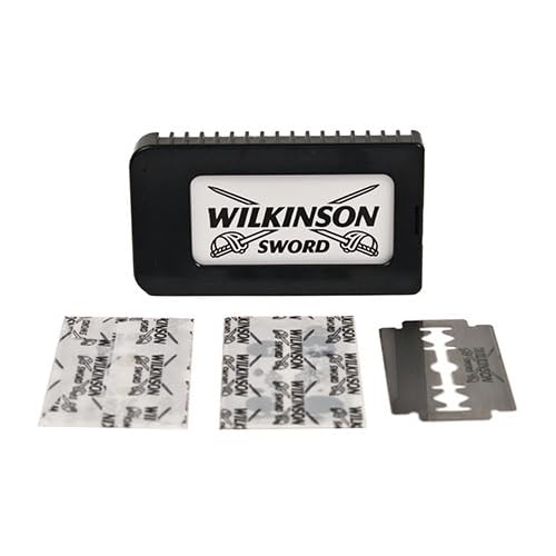 Miniatura 4 de 100 cuchillas de afeitar Wilkinson Sword Classic de doble filo, cuchillas de acero inoxidable fabricadas en Alemania para un afeitado suave y
