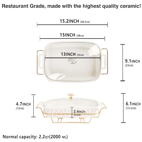 Soupière de service grand format 38 cm pour plateau de conservation aliments
