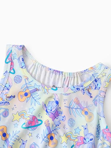 Image of Disney Princess Frozen Minnie Mouse Stitch Girls Romper With Pocket Sleeveless Jumpsuit One Piece Outfit For Toddlers & Kids