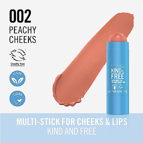 Rimmel Kind & Free Multi-Stick 002 Peachy Cheeks, 5 g (Pack of 1) - Image 2