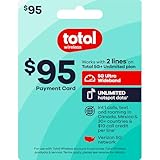 Total Wireless $95 Payment Card | Redeemable Value for Total 5G+ Unlimited Plan