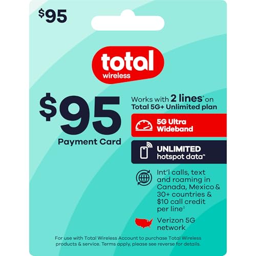 total wireless $95 - Payment Card
