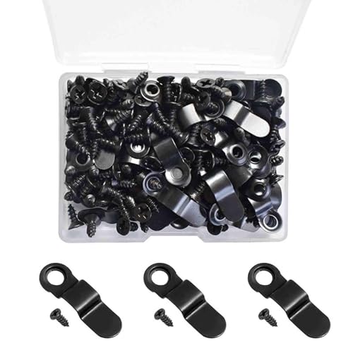 Image of 100x Picture Turn Button Fasteners with Screws Picture Hardware Backing Clips for Hanging Pictures