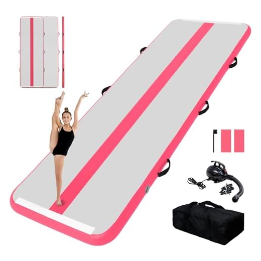 Tuxedo Sailor Inflatable Gymnastics Tumbling Mat Air Tumble Track 10/13ft 4/6in Thickness Air Floor Mat With Electric Air Pump for Gymnastics/Training/Home/Cheerleading/Water/Gym/Yoga