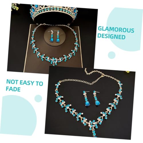 Collar de gemas y pendientes Toyvian juego de joyas vintage para obsequios 6