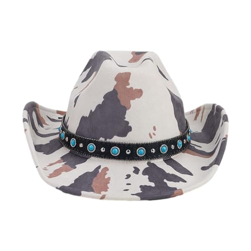 Adult Hat with Pattern for Woman Western Hat Model Show Photography Camouflage Hat4
