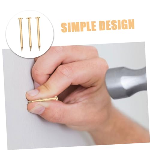 VILLCASE Clavos de cobre 200pcs 1.2x15mm para muebles con cabeza redonda para fijación y colgado de cuadros miniatura 4