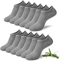 Niofind Bamboo Trainer Socks for Womens and Mens, No Show Ankle Socks Low Cut Invisible Non Slip Liner Socks Multipack Casual Footies for Sneaker Loafers and Boat Shoes