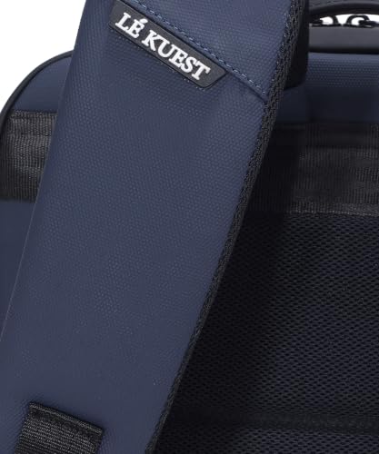 Image of LE KUEST Laptop Backpack | Unisex | Fits Laptop upto 16 Inch | Premium Water-Resistant Polyester | Built-in Trolley Strap | For office & Travel