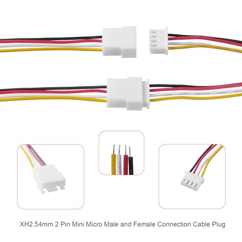 Conectores JST-XH de 4 pines con cables de silicona resistentes al calor de 100 mm 5