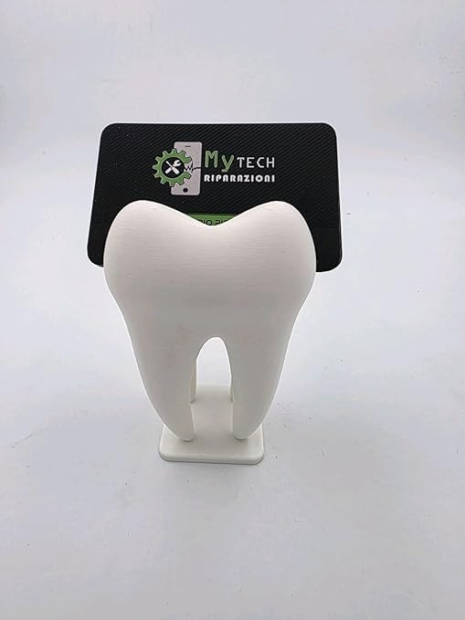 Beoals 3D Printed Tooth Shape Card Holder Toy | Mini Dental Model Desk Accessory | Educational Tooth Model for Kids | Creative Visiting Card & Note Holder | Plastic Display Stand for Study Table - Image 4 thumbnail