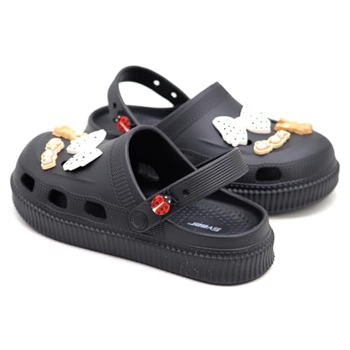 Image of SVAAR Fashionable Comfortable Lightweight Platform Heels Clogs for Women's | Cushioned Footwear | Lightweight Slip-ons | Waterproof Sandals for Women