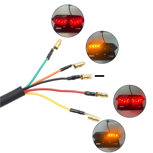 Luz trasera de motocicleta universal roja 3