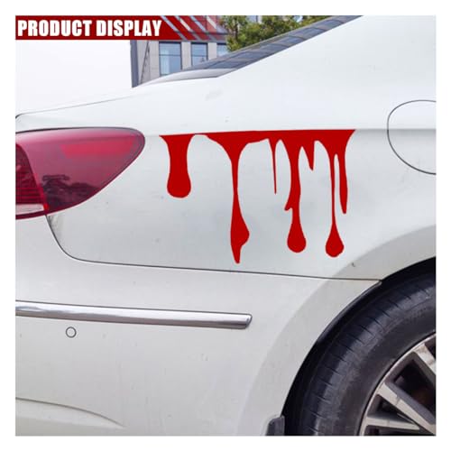Image of Flowing Blood Bloody Sticker Decal, Blood Dripping Car Sticker, Theme Bleeding Decals for Car Motor Tail Light Window Bumper Decoration(2PCS)