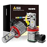 Alla Lighting 5200 Lms 3-Color Switchback LED H8 H11 H16 Fog Lights Bulbs, Extremely Super Bright...