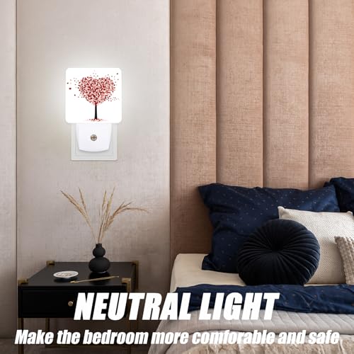 Image of Love Tree Night Light,Valentine's DayNightlight Plug into Wall,LED Lamp,Suitable for Bedrooms,Kitchens,Toilets,Etc.Auto Sensor Dusk to Dawn,Energy-Saving