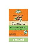 HERBAL CUP TURMERIC CINNAMON MORINGA TEA - 6 Pack, 96 Tea Bags Total ORGANIC