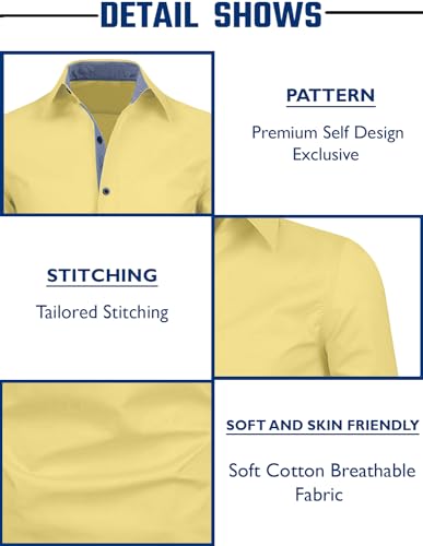 Image of Zombom Men's Combo Regular Fit Cotton Blend Full Sleeve Casual Shirts Pack of 3