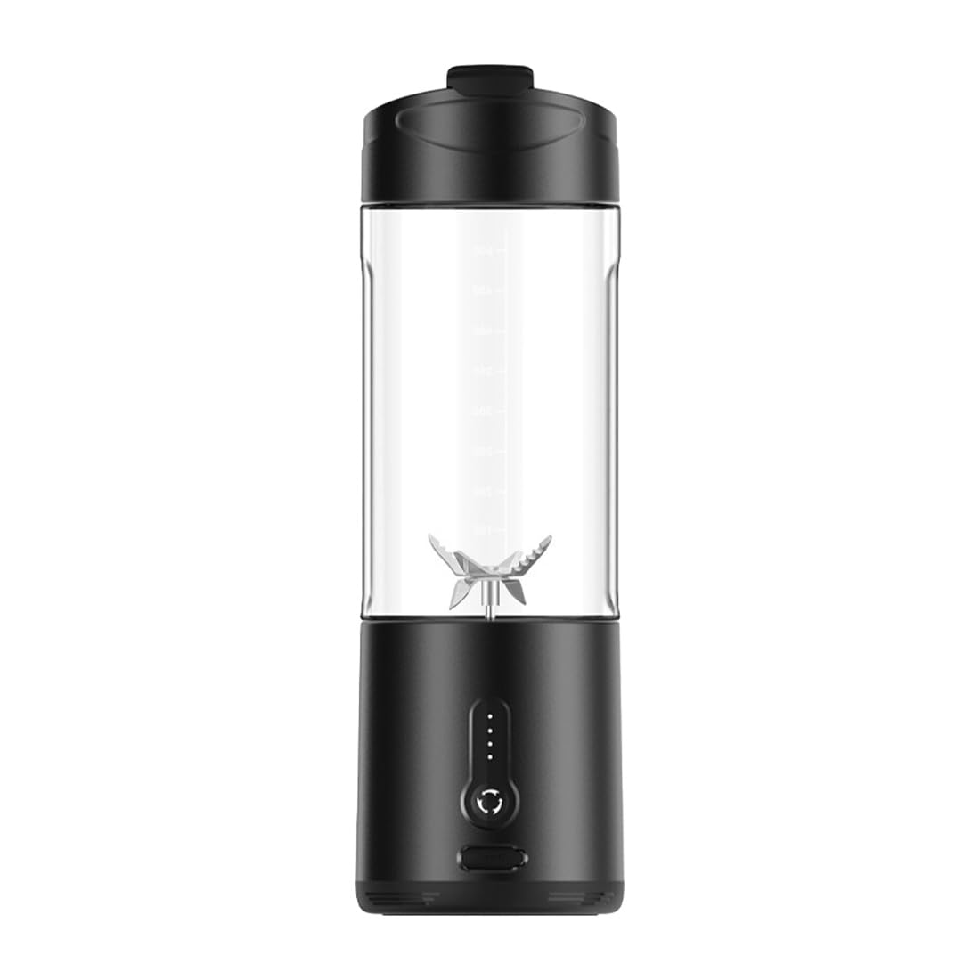 HD-06 Mélangeur portable 600 ml Taille personnelle 150 W sans fil Smoothie Maker Dortoir Rechargeable USB Mini mélangeur de fruits pour voyage, sport, bureau, shakes alimentaires, noir/HD-06