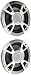 Clarion Corporation of America CMQ1622RL Marine Coaxial Speaker with Built-in Blue LED Light 6.5" Silver
