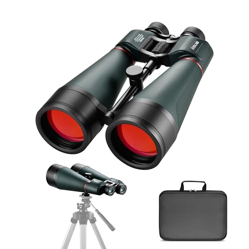 ESSLNB 30x80 Astronomy Binoculars Giant for Adults, Waterproof Outdoor Binoculars for Travel Stargazing Bird Watching Hunting with Built-in Tripod Adapter and Carrying Bag