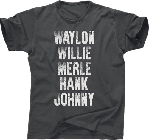 Retro Outlaw Country Legends T-Shirt – Vintage 70s Style Southern Music Culture Graphic Tee for Classic Fans