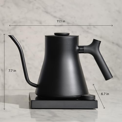 Image of Fellow Stagg EKG Pro Studio Gooseneck Electric Kettle, 0.9 Liter | For Pour-Over Coffee & Tea, Stainless Steel, Temperature Control, WiFi, Brew Timer, Scheduling, Matte Black