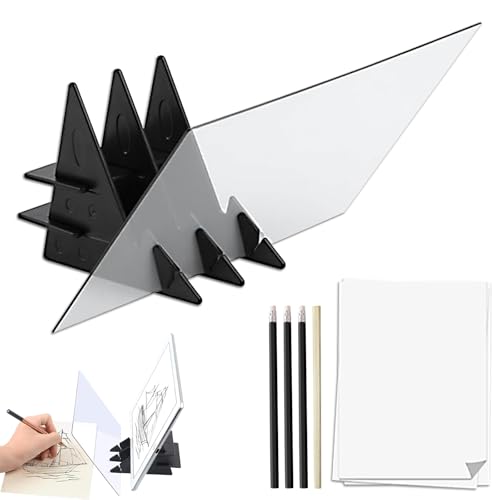 DERJDISF Tablero de Dibujo - Proyector de Dibujo Óptico con Panel de Copia Ligero, Kit de Dibujo con Lápiz - Ideal para Niños, Estudiantes y Artistas