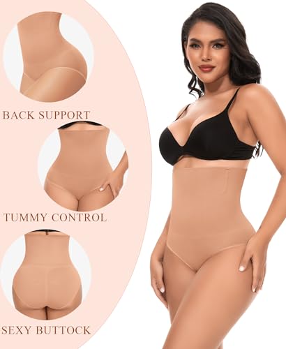 Image of Werena Tummy Control Shapewear Underwear for Women High Waisted Body Shaper Panties Shaping Briefs