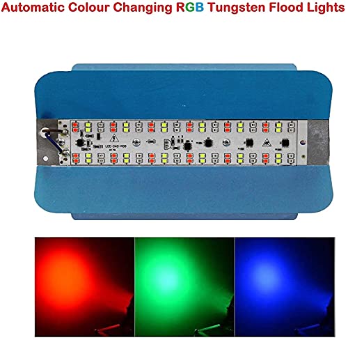 Image of MLD Multicolor 20W Automatic Colour Changing Light (Red, Green, Blue) Waterproof LED Tungstun Loding RGB Flood Lights | Pack of 6