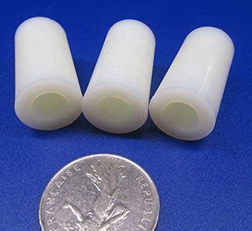 Natural Nylon Spacer, Unthreaded, 3/8" Screw Size x .750" OD x .380" ID x 1.50" Length, 20 Pcs.