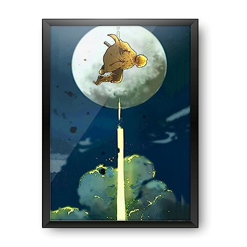 Image of MCSID RAZZ - Demon Slayer - Agatsuma Zenitsu - Thunderclap and Flash Design A4 Size Poster (With Frame) - Best Gift For Demon Slayer Fans /Best Artifacts To Your Home & Decor /For Anime Fandom
