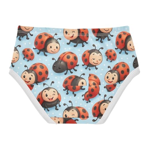 Joisal Cute Cartoon Ladybirds Light Blue Panties Little Girl Girls Underwear Toddlers Cotton Animals Briefs Underpants 2t2