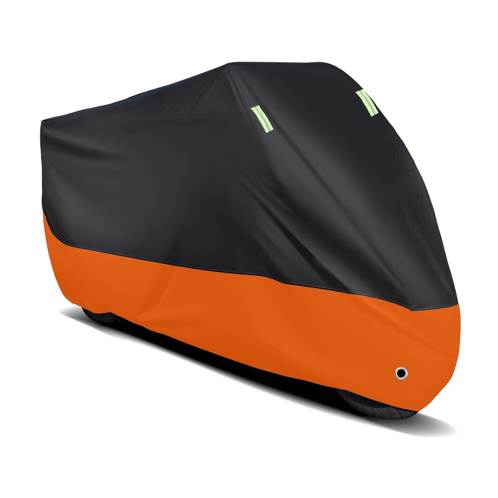 LUlude Motorbike Cover for Ducati Multistrada 1200 Enduro 2017, Waterproof Dustproof Breathable Anti UV, Indoor Outdoor Breathable Protection Cover,Orange/A