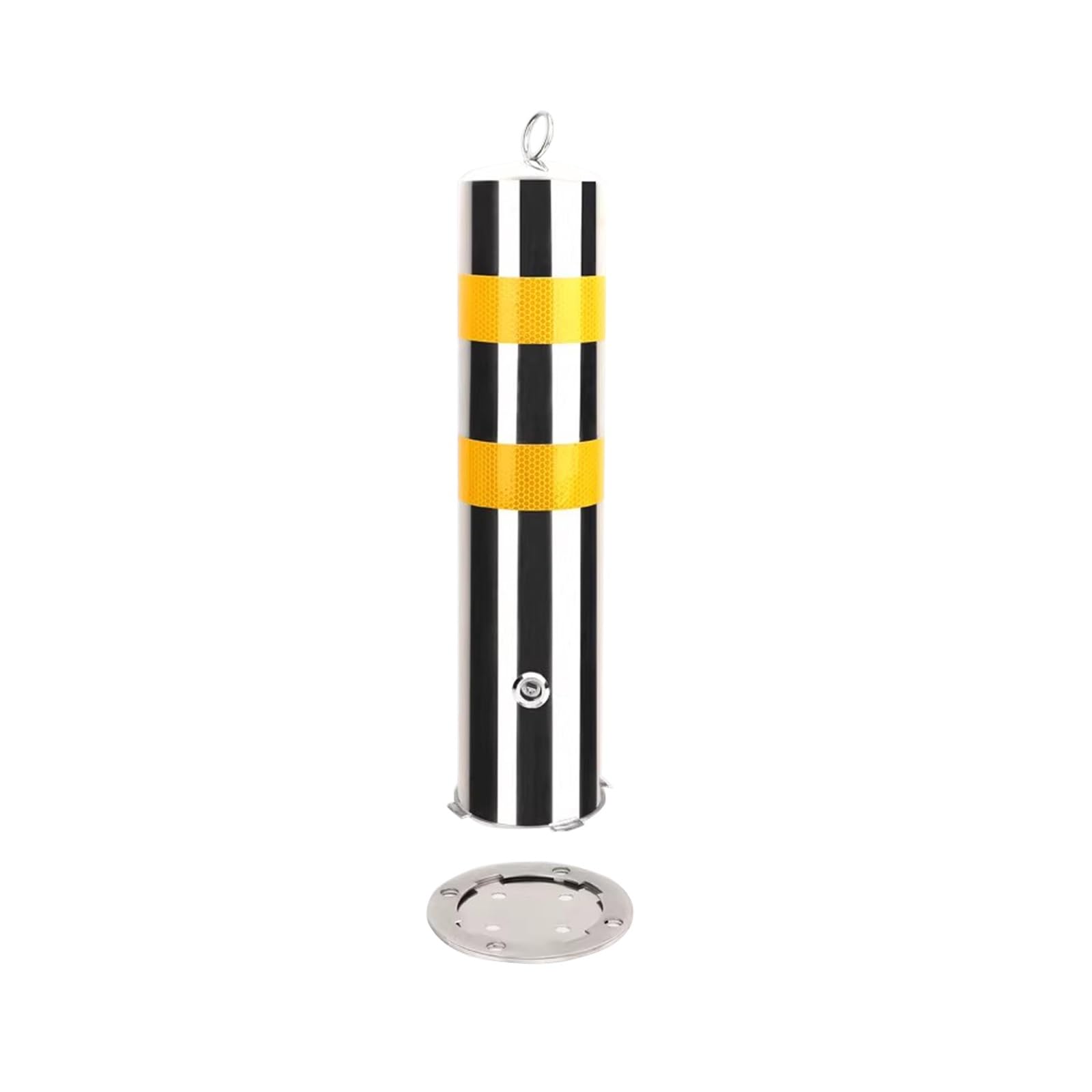 HCZKIUJY Safety Barrier bollards, Traffic delineator posts, Stainless steel Parking bollards, for high-Traffic Areas,55cm/22in (66cm/26in)