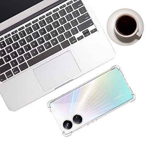 Image of for Back Case Cover Bumper Flexible Silicone Transparent Back Cover for Realme 10 Pro Plus 5G - Transparent