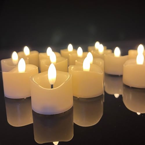 Image of Flameless LED Votive Candles, Battery Operated Fake LED Lights Electric Flickering Candles for Wedding Party Halloween Christmas Party Theme Party, Holiday Decor Home Decorations, Set of 36